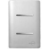 Conjunto Interruptor Duplo Paralelo 4x2- Novara Prata Cromado